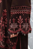 3 Piece Unstitched Heavy Embroidered Dhanak Suit ( Printed Woolen Shawl )