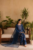 3 Piece Unstitched Heavy Embroidered Dhanak Suit ( Four-sided Embroidered Chiffon Dupatta )