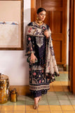 3 Piece Unstitched Heavy Embroidered Dhanak Suit ( Printed Woolen Shawl )