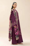 3 Piece Unstitched Heavy Embroidered Dhanak Suit ( Printed Woolen Shawl )
