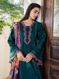 3 Piece Unstitched Heavy Embroidered Dhanak Suit ( Printed Woolen Shawl )