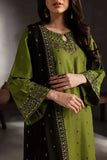 3 Piece Unstitched Heavy Embroidered Dhanak Suit ( Four-sided Embroidered Dhanak Wool Shawl )