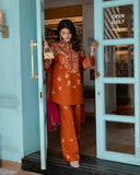 3 Piece Unstitched Heavy Embroidered Dhanak Suit ( Full Embroidered Dhanak Shawl )
