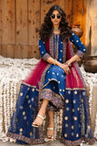 3 Piece Unstitched Heavy Embroidered Dhanak Suit ( Four-sided ready to Wear Embroidered Organza Dupatta )