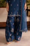 3 Piece Unstitched Heavy Embroidered Dhanak Suit ( Four-sided Embroidered Chiffon Dupatta )