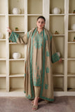 3 Piece Unstitched Heavy Embroidered Dhanak Suit ( Four-sided Embroidered Dhanak Shawl )