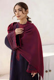 3 Piece Unstitched Heavy Embroidered Dhanak Suit ( Plain Dyed Dhanak Wool Shawl )