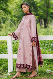 3 Piece Unstitched Heavy Embroidered Dhanak Suit ( Printed Woolen Shawl )