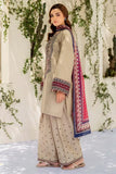 3 Piece Unstitched Heavy Embroidered Dhanak Suit ( Printed Woolen Shawl )