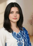 3 Piece Unstitched Heavy Embroidered Dhanak Suit ( Printed Woolen Shawl )