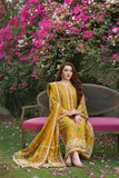 3 Piece Unstitched Heavy Embroidered Chickan Kari Dhanak Suit ( Four-sided Ready to Wear Embroidered Dhanak Shawl )