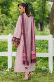 3 Piece Unstitched Heavy Embroidered Dhanak Suit ( Printed Woolen Shawl )