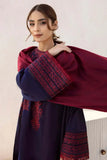 3 Piece Unstitched Heavy Embroidered Dhanak Suit ( Plain Dyed Dhanak Wool Shawl )