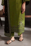 3 Piece Unstitched Heavy Embroidered Dhanak Suit ( Four-sided Embroidered Dhanak Wool Shawl )