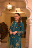 3 Piece Unstitched Heavy Embroidered Dhanak Suit ( Printed Woolen Shawl )