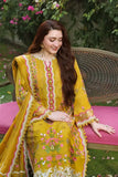 3 Piece Unstitched Heavy Embroidered Chickan Kari Dhanak Suit ( Four-sided Ready to Wear Embroidered Dhanak Shawl )