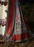 3 Piece Unstitched Heavy Embroidered Dhanak Suit ( Printed Woolen Shawl )