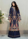 3 Piece Unstitched Heavy Embroidered Dhanak Suit ( Four-sided Embroidered Chiffon Dupatta )
