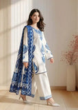 3 Piece Unstitched Heavy Embroidered Dhanak Suit ( Printed Woolen Shawl )