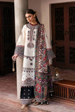 3 Piece Unstitched Heavy Embroidered Dhanak Suit ( Printed Woolen Shawl )