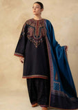 3 Piece Unstitched Heavy Embroidered Dhanak Suit ( Printed Woolen Shawl )