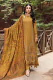 3 Piece Unstitched Heavy Embroidered Dhanak Suit ( Printed Woolen Shawl )
