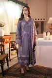 3 Piece Unstitched Heavy Embroidered Dhanak Suit ( Printed Woolen Shawl )