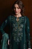 3 Piece Unstitched Heavy Embroidered Dhanak Suit ( Four-sided Embroidered Dhanak Wool Shawl )