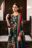 3 Piece Unstitched Heavy Embroidered Dhanak Suit ( Printed Woolen Shawl )