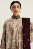 3 Piece Unstitched Heavy Embroidered Dhanak Suit ( Full Embroidered Dhanak Wool Shawl )