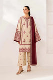 3 Piece Unstitched Heavy Embroidered Dhanak Suit ( Four-sided Embroidered Dhanak Wool Shawl )