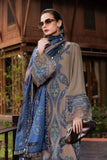 3 Piece Unstitched Heavy Embroidered Dhanak Suit ( Printed Woolen Shawl )