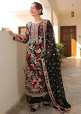3 Piece Unstitched Heavy Embroidered Dhanak Suit ( Four-sided Embroidered Chiffon Dupatta )