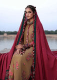3 Piece Unstitched Heavy Embroidered Dhanak Suit ( Four-sided Embroidered Dhanak Wool Shawl )