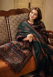 3 Piece Unstitched Heavy Embroidered Dhanak Suit ( Four-sided Embroidered Dhanak Wool Shawl )