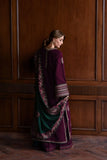 3 Piece Unstitched Heavy Embroidered Dhanak Suit ( Four-sided Embroidered Dhanak Wool Shawl)