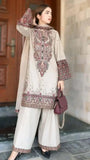 3 Piece Unstitched Heavy Embroidered Dhanak Suit ( Four-sided Embroidered Dhanak Wool Shawl )