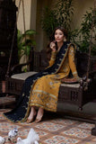 3 Piece Unstitched Heavy Embroidered Dhanak Suit ( Four-sided Embroidered Dhanak Wool Shawl )