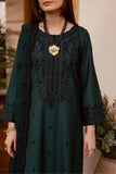 3 Piece Unstitched Heavy Embroidered Dhanak Suit ( Four-sided Embroidered Dhanak Wool Shawl )