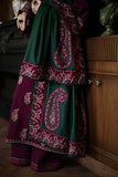 3 Piece Unstitched Heavy Embroidered Dhanak Suit ( Four-sided Embroidered Dhanak Wool Shawl)