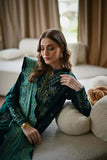 3 Piece Unstitched Heavy Embroidered Dhanak Suit ( Four-sided Embroidered Dhanak Wool Shawl )