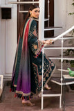 3 Piece Unstitched Heavy Embroidered Dhanak Suit ( Printed Woolen Shawl )