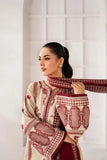 3 Piece Unstitched Heavy Embroidered Dhanak Suit ( Four-sided Embroidered Dhanak Wool Shawl )