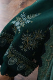 3 Piece Unstitched Heavy Embroidered Dhanak Suit ( Four-sided Embroidered Dhanak Wool Shawl )