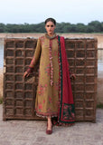 3 Piece Unstitched Heavy Embroidered Dhanak Suit ( Four-sided Embroidered Dhanak Wool Shawl )