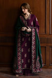 3 Piece Unstitched Heavy Embroidered Dhanak Suit ( Four-sided Embroidered Dhanak Wool Shawl)