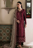 3 Piece Unstitched Heavy Embroidered Dhanak Suit ( Four-sided Embroidered Dhanak Wool Shawl )