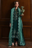 3 Piece Unstitched Heavy Embroidered Dhanak Suit ( Four-sided Embroidered Dhanak Wool Shawl )