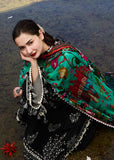 3 Piece Unstitched Heavy Embroidered Dhanak Suit ( Printed Woolen Shawl )