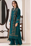 3 Piece Unstitched Heavy Embroidered Dhanak Suit ( Printed Woolen Shawl )